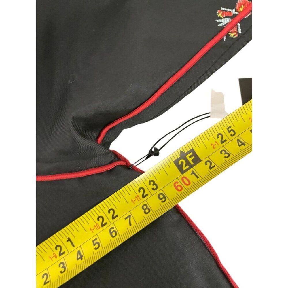 Ubu Womens Reversible Parisian Raincoat Jacket Large Red black Floral Hooded NWT - Picture 10 of 12